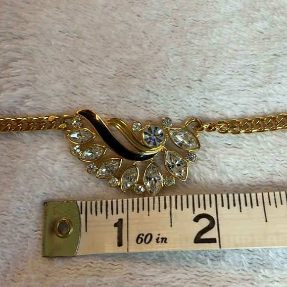 Vintage Napier Choker with crystals and black enamel accents - Picture 7 of 10